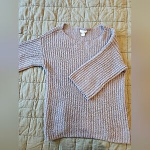 LOFT Ribbed Crewneck Sweater